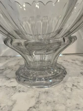 Beautiful Vtg Heisey Colonial 14" Glass Punch Bowl with Base Excellent