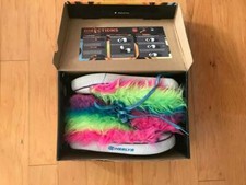 HEELYS VELOZ RAINBOW FUR Girls SIZE 7, style 770297H NEW In BOX RARE