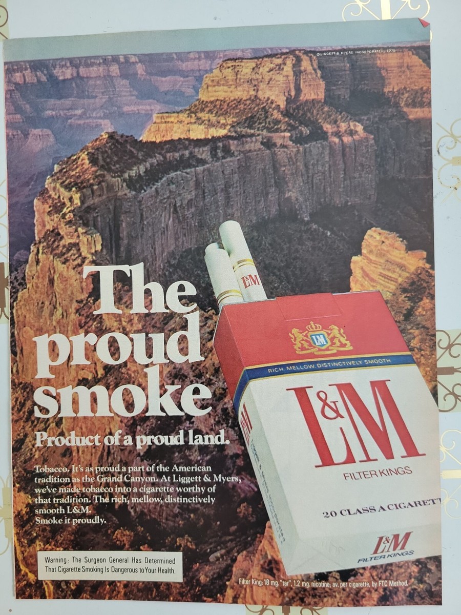 1975 L&M cigarettes kings The proud smoke grand canyon vintage ad