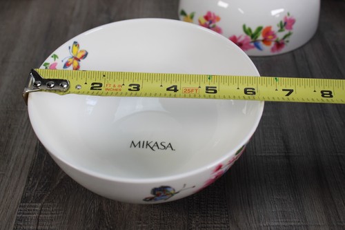 NEU 6er Set Mikasa Schmetterling Garten Blumen Bone China 6" Suppe Müslischalen Set - Bild 9 von 16