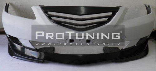 Sport Front Grille Without Badge For Mazda 6 02-05 Ribbed All - Picture 5 of 6