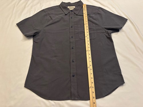 Madewell men's Crinkle Cotton Perfect Short-Sleeve Shirt, Thundercloud, Medium - Picture 8 of 9
