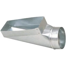 GALVANIZED END BOOT - 2-1/4" X 12" X 6" - 90 DEG. ANGLE - END CENTER