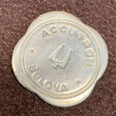 Original Bulova Accutron 214 Battery Hatch Coin