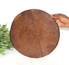 Antique Wooden Chapati Bread Rolling Plate Original Old Hand Carved 15779