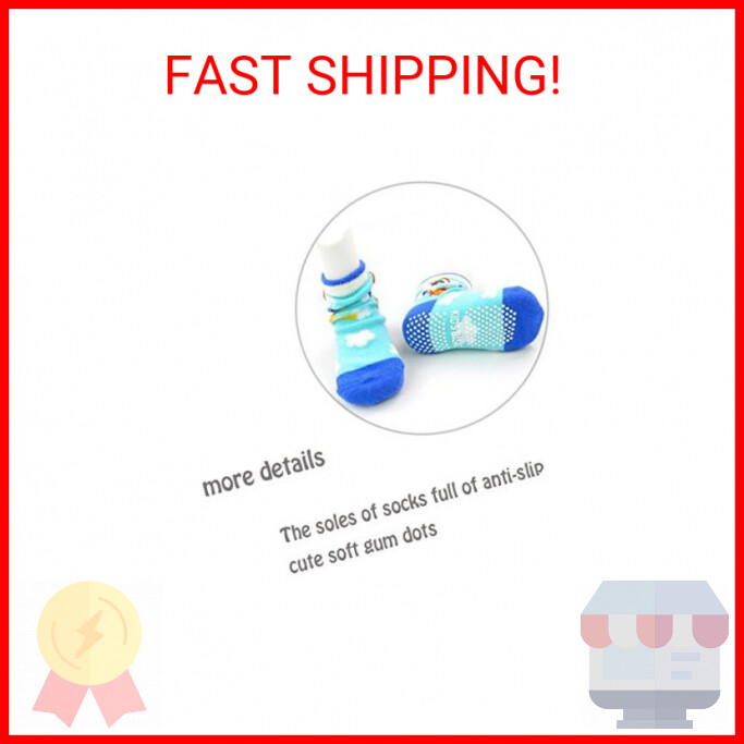 Marrywindix 12 Pairs Antislip Socks Toddler Socks, Assorted Kids Socks
