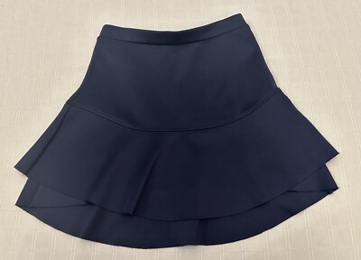 Ella Moss Navy Blue Ponte Knit Layered Pull On Skirt School Uniform 8 10