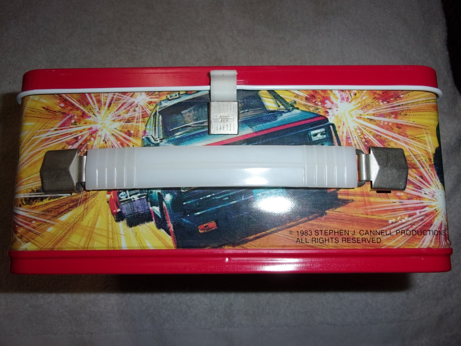 The ATeam METAL Lunchbox W/Thermos 1983 Thermos Vintage eBay