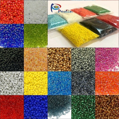 Perle Rocailles 4 mm perle di vetro 20 g - 100 g perle gioiello Glass Seed Beads - Foto 1 di 133