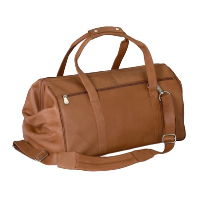 Kluge Cheyenne Wide Mouth Duffel Bag Cowhide Leather Tan Brown NEW