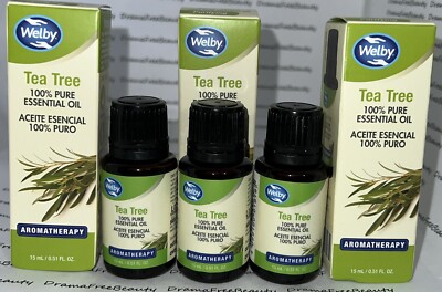 Welby ~ TREE OIL ~ 100% Pure Essential Oil, Purifying Aromatherapy 3pc. Lot NIB