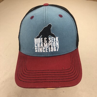 Hide And Seek Champion 1967 Hat Funny Bigfoot Sasquatch Colorblock