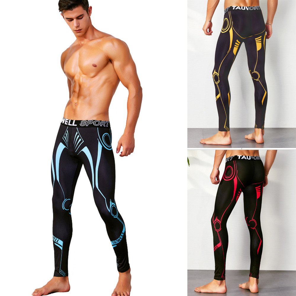 Tauwell Brand Men's Tight Yoga Sports Joggers Gym Trousers Long