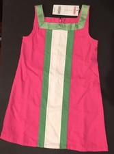 NWT Gymboree Garden Friends 3 3T Pink  Green Pieced Stripe Dress