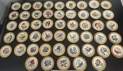 Complete Set 50 States Franklin Porcelain State Birds & Flowers