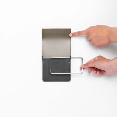 Brabantia ReNew Toilettenpapierhalter Klopapierhalter Rollenhalter Platinum - 第 6/11 張圖片