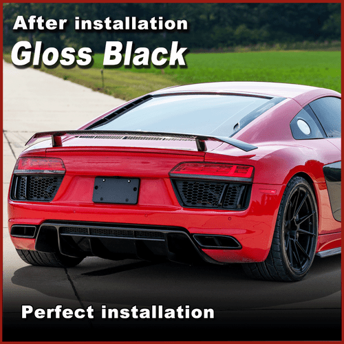 Alerón trasero negro brillante apto para AUDI R8 V10 cupé 2016-2019 alerón tapa maletero ala - Imagen 3 de 13