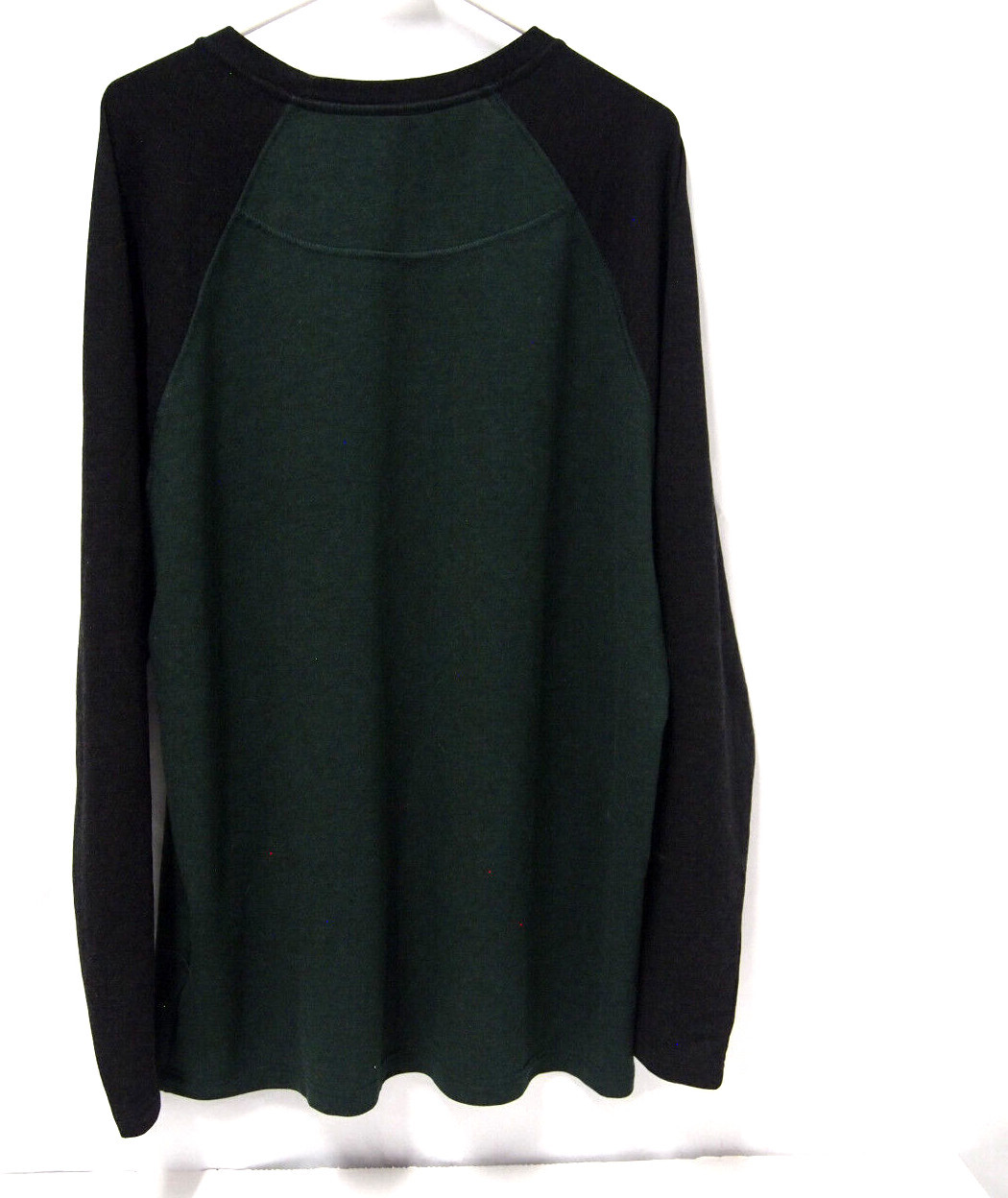 Orvis Mens TShirt XL Long Sleeve Green Grey Raglan Tee Crewneck