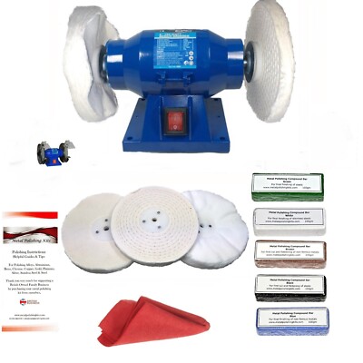 150 W 6 Zoll Bankschleifer mit Zusatz Metall Polieren Polieren Kit 6 Zoll x 1/2 Zoll Mops