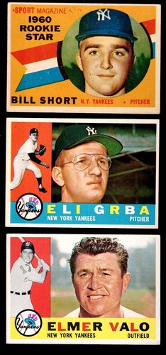 Yankees Lot: 1960 Topps Elston HOWARD, 315 Bobby SHANTZ, McDOUGALD 134 Johnson++ - Picture 6 of 9