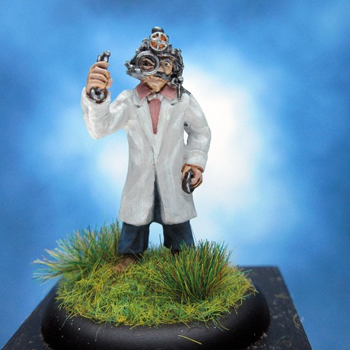 Colin Macleod painted miniature, Steampunk Steve Jackson Games.
