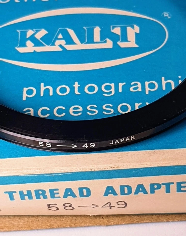 58-49mm Step-Down Lens Filter Converter Adapter Ring 58mm-49mm Metal E58 to E49 - Image 3 of 4