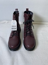 New Womens Brown Side Zipper Boots size 10 Man Made material's