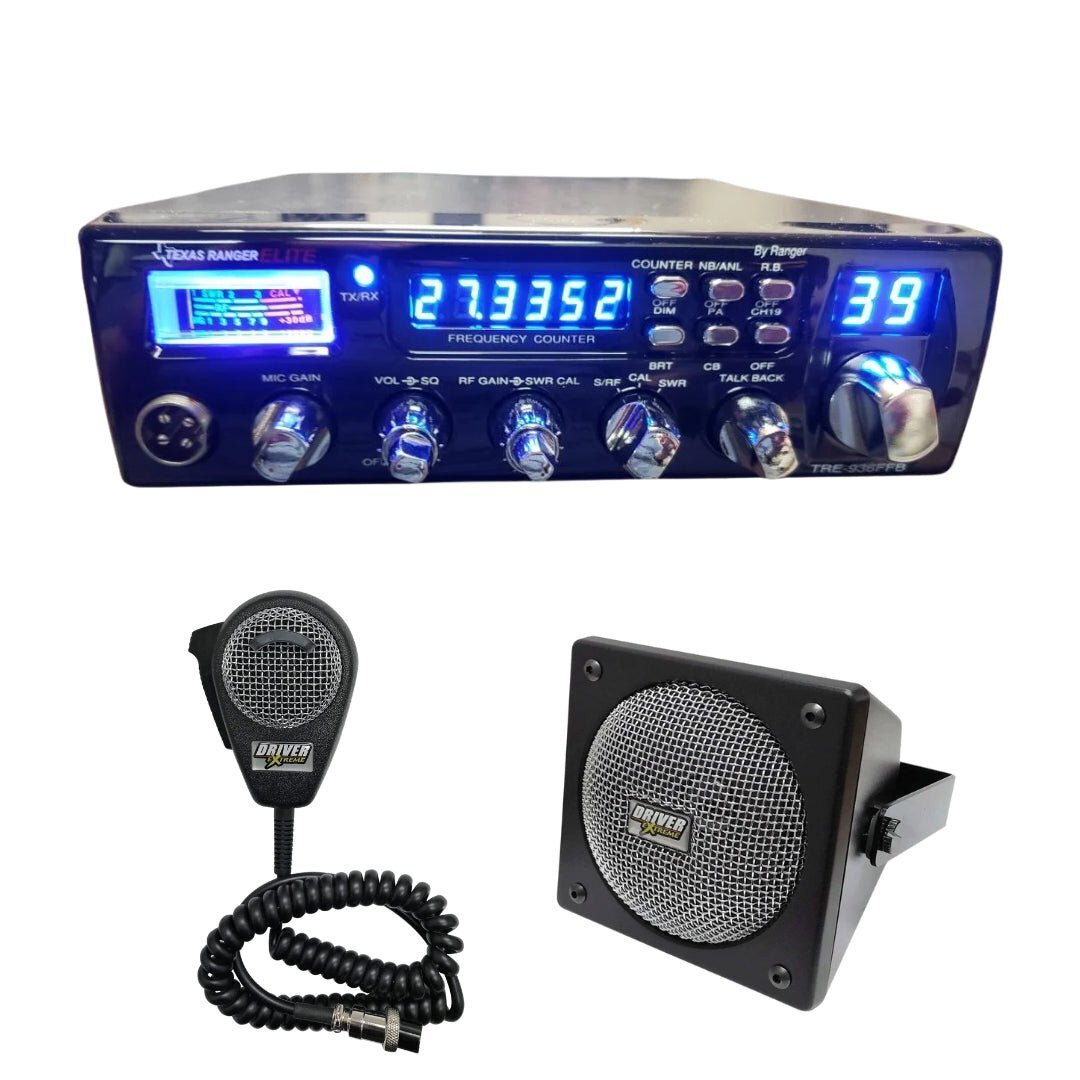 Texas Ranger TRE936FFB CB Radio, DRX-9010 Ext Speaker, DRX-6560 4