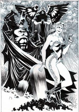 Kelley Jones Batman & Poison Ivy Original Comic Art Cover Quality 11x17