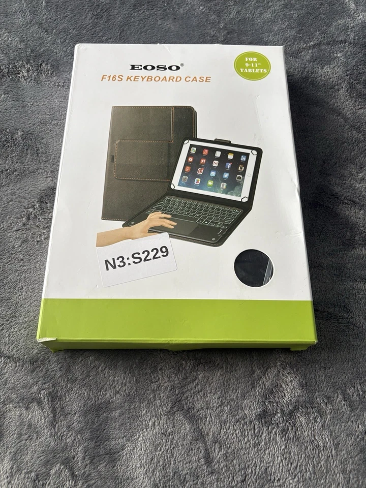 EOSO F16S+ Tablet Keyboard Case 9"/10.5" Black Touchpad Cursor - Image 4 of 4