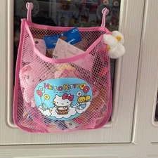 Kawaii Sanrio Hello Kitty Mesh Storage Bag Cute Hanging High-capacity Cartoon