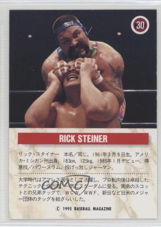 1995 BBM Pro Wrestling Rick Steiner #30 - Image 2 of 2