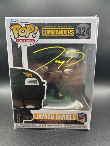 Jayden Daniels Autographed Funko Pop NFL Series 15 Figure #324 Commanders