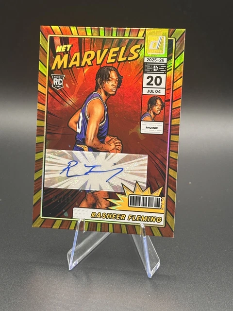 2025-26 Donruss - Rasheer Flemming (RC,AU) Net Marvels 4/10 Gold #NMS-RSF