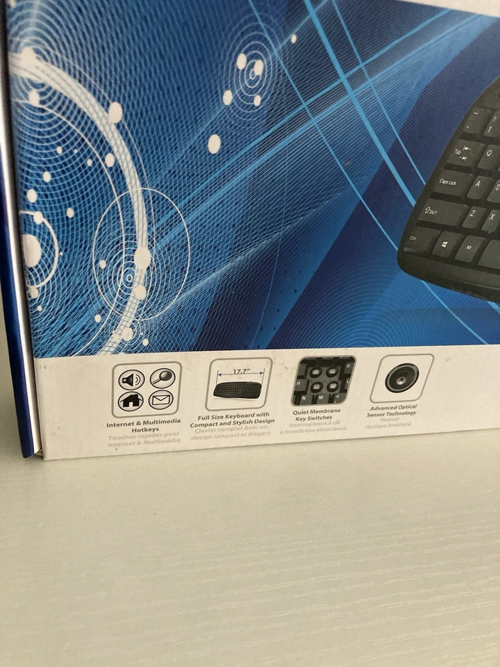 Adesso Wired Desktop Keyboard & Mouse Combo Easy Touch 133 *SIB - Image 2 of 4