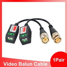 CCTV Camera Passive Video Balun BNC Connector Coaxial Cable Adapter Pair of 1