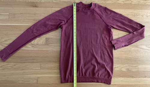 Lululemon angedeuteter Rollkragenpullover Wollmischung Langarm Basisschicht Damen Large - Bild 3 von 5