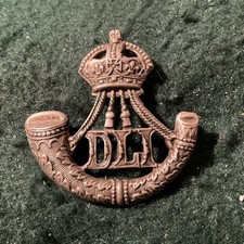 Durham Light Infantry Cap Badge.  White metal.  Ae12