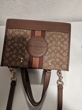 Coach Dampsey Tote Signature Canvas Medium Br...