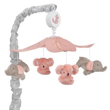 Lambs  Ivy Calypso Pink/Gray Koala  Elephant Musical Baby Crib Mobile