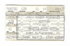 Boston the band & Farenheit 7/2/87 E Rutherford NJ Meadowlands Ticket Stub