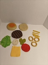 Vintage 1987 MTC Burger King Whopper Onion Rings Fries Realistic Play Food Lot