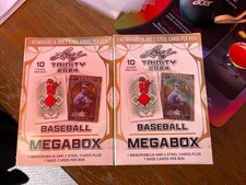 (2) 2024 Leaf Trinity Baseball Mega Box — Memorabilia Card per box! — Sealed