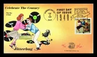 US COVER JITTERBUG DANCE 1940S CELEBRATE CENTURY FDC PUGH HAND PAINTED