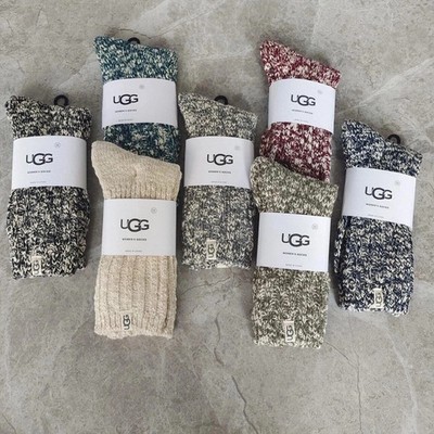 UGG Ribbed Extra Thick Fleece Socks Loosely Knitted Boat Socks Women's One Size