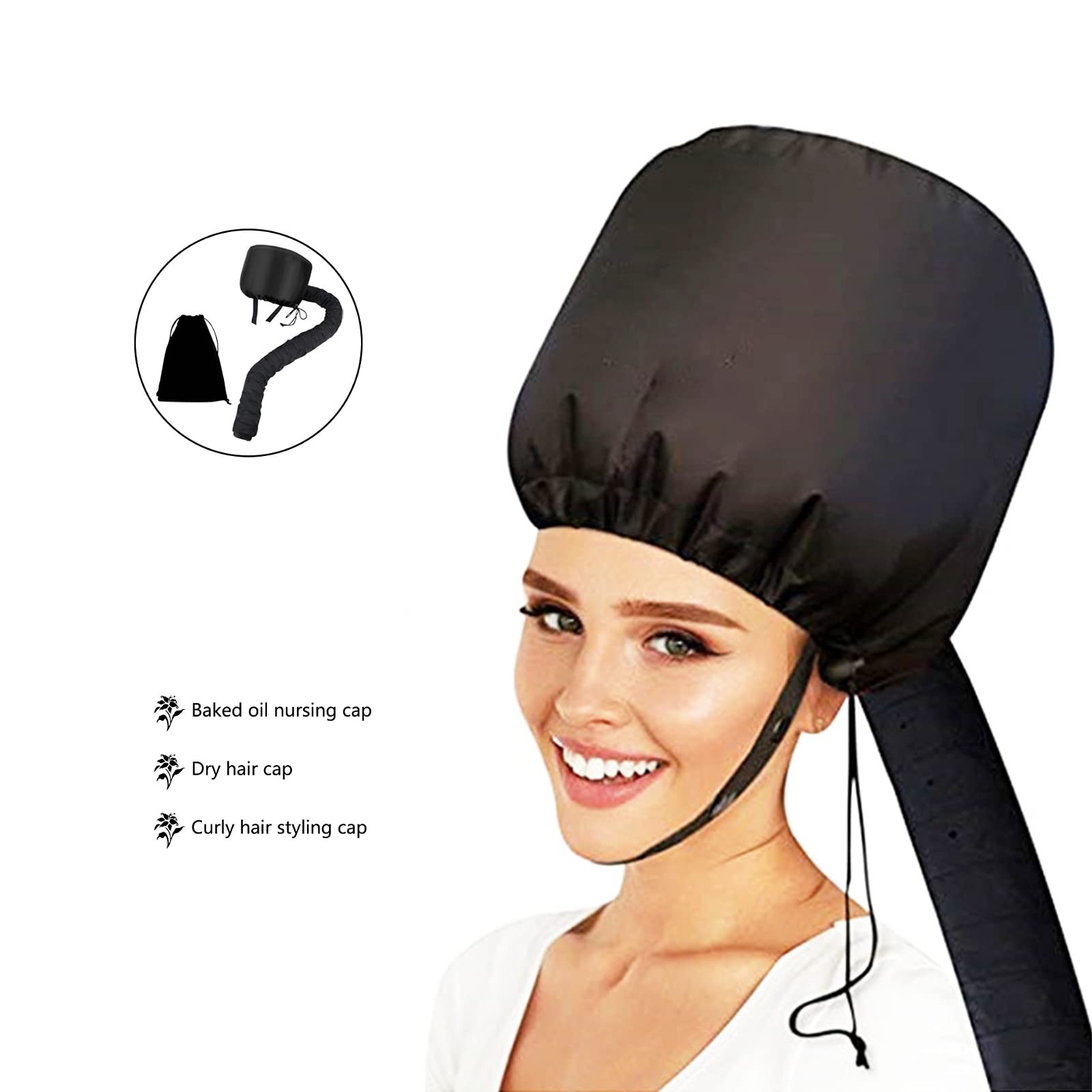 hadio Bonnet Hood Hair Dryer, Adjustable Dryer 1 Count (Pack of 1)