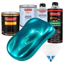 Teal Green Metallic Premium Quart Urethane Basecoat Clearcoat Car Auto Paint Kit Teal Green Metallic Premium Quart Urethane Basecoat Clearcoat Car Auto Paint Kit