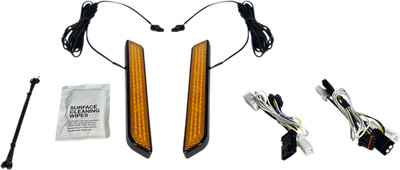 Custom Dynamics CD-FORK-BCM-AB LED Front Fork Lightz Amber - Black