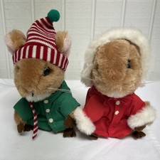 1981 6 2 Dakin Pricilla Hillman Merry Mouse Plush EUC Vintage Holiday
