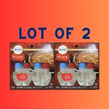 Febreze Plug-In Air Freshener Oil 4 Refills Baked Cinnamon Apples 2ct Lot of 2